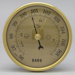 مقياس حرارة 3 في 1 لمحطة الطقس مقياس رطوبة Dia.130mm (5 بوصة) مع إطار ألومنيوم وعدسة زجاجية موديل 130THB - Product Image 4