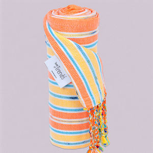 Lujo 100% algodón turco Peshtemal rayas Fouta ecológico secado rápido sin arena gimnasio playa toalla suave absorbente logotipo personalizado - Product Image 1