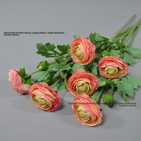 2 Tangkai Bunga Sutra Buatan Berkualitas Tinggi, Realistis, Multi-petal Peony untuk Dekorasi Rumah, Ruang Tamu, dan Pernikahan