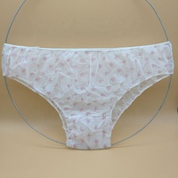 Shorts Jetables Imprimés en Polyester 100% Respirant Style Uni pour Sous-vêtements d'Hygiène de Voyage Portables Femme