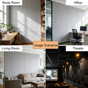 Paneles Acústicos de Fibra de Poliéster de 9 mm, Fieltro PET Absorbente de Sonido, Alto NRC, Decorativos para Cine en Casa, Estudio de Grabación, Oficina - Product Image 3