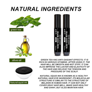 Penna per Tintura Capelli con Logo Personalizzato, Etichetta Privata, Correttore per Ritocchi alla Radice, Nero/Marrone Scuro/Marrone Naturale, Pennello per Tintura Capelli - Product Image 3