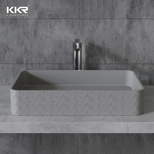 Artículos sanitarios de alta calidad Fabricantes de China Lavabo italiano <span class=keywords><strong>Encimera</strong></span> superior ovalada Lavabo de superficie sólida Lavabo de baño de hotel - Product Image 6