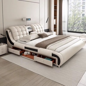 <span class=keywords><strong>Letto</strong></span> Morbido Reclinabile Regolabile per <span class=keywords><strong>Due</strong></span> Bambini, Colore Bianco Crema, Design Moderno con Estensione Extra Large - Product Image 2