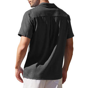 Camicie di <span class=keywords><strong>lino</strong></span> da <span class=keywords><strong>uomo</strong></span> camicie Casual cubane Guayabella camicie da spiaggia a <span class=keywords><strong>maniche</strong></span> <span class=keywords><strong>corte</strong></span> <span class=keywords><strong>uomo</strong></span> moda adulti <span class=keywords><strong>lino</strong></span> non tessuto/cotone Tie DYED - Product Image 3