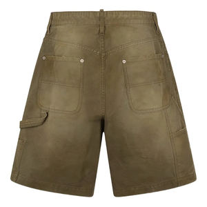 Pantalones Cortos <span class=keywords><strong>de</strong></span> Trabajo Tipo Carpenter Teñidos en Prenda 100% Algodón Verde Denim al por Mayor con Detalles <span class=keywords><strong>de</strong></span> <span class=keywords><strong>Remaches</strong></span> Holgados Jorts Ropa <span class=keywords><strong>de</strong></span> Trabajo Verano 2026 - Product Image 2