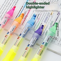 Surligneur effaçable fluorescent double tête 6 couleurs, format jumbo, à corps triangulaire, pour marquage graffiti, lot en promotion transfrontalière