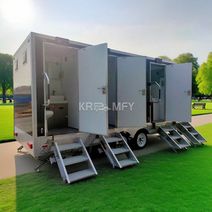Remolque de Baño Portátil de Lujo Móvil VIP Certificado 2025, Contenedor de 20 pies con 4 Compartimentos, Baño y Aseo, en Venta - Product Image 3