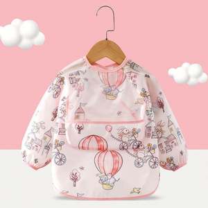 Baberos Impermeables de EVA Coloridos para Bebé, Diseño de Delantal de Manga Larga, Babero para Niños, Ropa para Eructos, Baberos para Alimentación de Niños Pequeños - Product Image 4