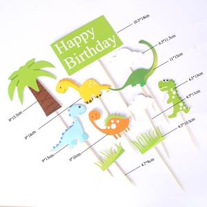 Colección <span class=keywords><strong>de</strong></span> Adornos para Pasteles y Cupcakes con <span class=keywords><strong>Animales</strong></span> <span class=keywords><strong>de</strong></span> <span class=keywords><strong>la</strong></span> <span class=keywords><strong>Selva</strong></span> <span class=keywords><strong>de</strong></span> Dibujos Animados, Decoración para Cumpleaños y Día <span class=keywords><strong>de</strong></span> San Valentín con Jirafa y Tigre - Product Image 4