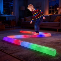 Poutre d'équilibre pour l'intégration sensorielle des enfants - Pont de marche en plastique coloré et lumineux, jouet stimulant pour les enfants