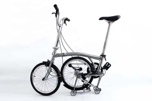 Vélo pliant 20 pouces pour femme, cadre en titane, entièrement amorti, avec freins à disque et 3 vitesses - Product Image 3