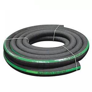 Fiber reinforced flexible rubber abrasion resistance sand blasting hose pipe suppliers 12 bar 10 bar
