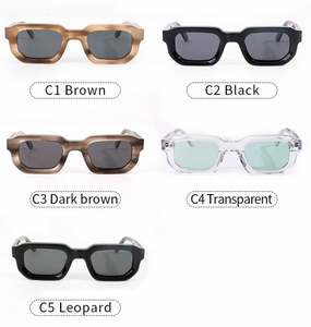 Lunettes de soleil polarisées carrées rétro de haute qualité 2025 avec logo personnalisé, protection UV400, monture épaisse en acétate, petites lunettes de soleil pour hommes et femmes - Product Image 4