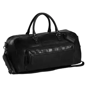 Kişiselleştirilmiş deri haftasonu erkekler kadınlar Unisex seyahat Carryon özel çanta büyük kapasiteli