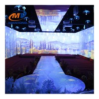 Affichage incurvé et solution de projection immersive sphérique Projection de cartographie holographique 3D pour salle de banquet de mariage