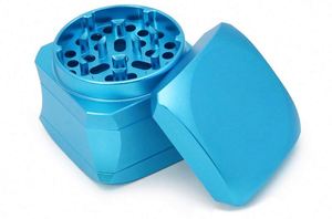 New Square 2 Inch Aluminum <b>Herb</b> Grinder 4-layer Metal Tobacco Grinder Logo Custom - Product Image 6