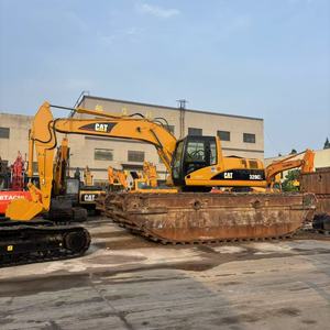 Excavadora anfibia Caterpillar 320CL usada de Japón, excavadora flotante con pontones, excavadora para pantanos y estanques, para dragado de ríos. - Product Image 1