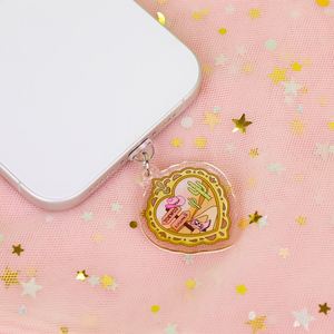 ฝาครอบกันฝุ่นลายการ์ตูนน่ารักสำหรับ iPhone iPad แบบอะคริลิค ป้องกันฝุ่นพอร์ตชาร์จ Type C พร้อมจี้ห้อยตกแต่ง - Product Image 1