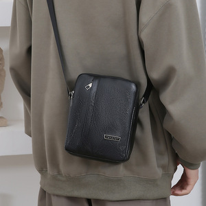 TUYAYUT Men's Shoulder Bag Black Waterproof Vertical Crossbody Bag Business Travel Casual Style - Product Image 1