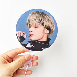 Ventaglio in plastica trasparente personalizzato per concerti <span class=keywords><strong>Kpop</strong></span>, mini ventaglio portatile per festival <span class=keywords><strong>Kpop</strong></span>, oggetti in plastica per feste - Product Image 3