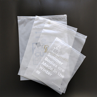 Sac en plastique givré biodégradable à fermeture éclair avec logo imprimé personnalisé pour l'emballage de bijoux et de vêtements, y compris les t-shirts et les chaussures