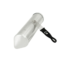 Factory Wholesale Orff Conical Scraper Tube Latin Percussion Instrument Stainless Steel Metal Guiro with Comb Scraper