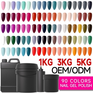 Nouveauté Prix d'usine Vente en gros en vrac 1kg 3kg 5kg Vernis à ongles gel UV non toxique OEM/ODM 90 couleurs Vernis à ongles gel pour salon - Product Image 1