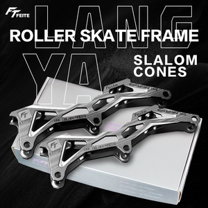 Chaussures de roller professionnelles OEM Speed Slalom Skate Inline Frame Freestyle en alliage d'aluminium, haute résistance, légères, pour la course - Product Image 2