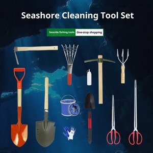 Set di strumenti per il Beachcombing, attrezzatura speciale per il <span class=keywords><strong>mare</strong></span>, clip per la cattura dei granchi, pale, rastrelli, attrezzature speciali per scavare granchi di vongole - Product Image 3