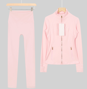 Vêtements de sport de luxe de haute qualité, veste de yoga <span class=keywords><strong>Lulu</strong></span>, coupe ajustée, respirante, col montant, haute élasticité - Product Image 2