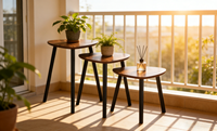 Table à collation, table mobile, table gigogne, table basse, table d'appoint