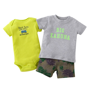 Conjunto de Ropa de Verano para Bebé Niño de 6 a 24 Meses, 3 Piezas: Pantalones Cortos, Camisa y Mameluco - Product Image 4