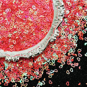 Buatan tangan 1g DIY payet campuran perlindungan lingkungan plastik aksesori dekoratif Flash untuk perhiasan lima sudut desain CINTA - Product Image 4