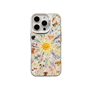 Coque de protection intégrale antichoc Graffiti Chat Chien Soleil pour iPhone 17 Pro Max et 16 - Product Image 5