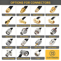 Câble coaxial de type N femelle vers SMA mâle à faible perte RG58 SMA mâle vers N femelle Bulkhead Moun Coax Jumper pour Lora Gateway