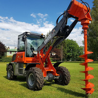 Chargeuse sur pneus compacte hydraulique Everun ER412 de 1,2 tonne homologuée CE, chargeuse frontale diesel pour la construction