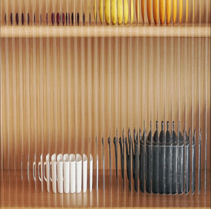 Film décoratif auto-adhésif <span class=keywords><strong>en</strong></span> PET de 0,1 mm, à motif cannelé, imperméable, givré, pour la protection de la vie privée, pour portes et fenêtres <span class=keywords><strong>en</strong></span> verre - Product Image 1