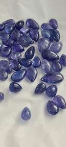 Cuentas de tanzanita naturales, hebras sueltas de piedras preciosas cortadas en pera para joyería, gotas lisas de Ziosite pulidas y forma de pera - Product Image 4