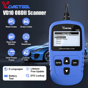 VDIAGTOOL VD10 OBD2 Scanner per il motore strumento di diagnostica DTC Lookup lettore di codice per auto dati in tempo reale batteria <span class=keywords><strong>Tester</strong></span> ciclo di vita aggiornamento gratuito - Product Image 5