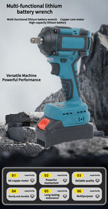 Clé à chocs sans fil haute puissance 21V 1000N.m 1/2'' avec batterie lithium rechargeable, jeu de clés à couple électrique - Product Image 3