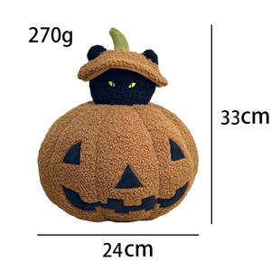 Peek-a-<span class=keywords><strong>Boo</strong></span> Cat Ghost Halloween Pillow 20,24 Million Holy Day Juguete de peluche <span class=keywords><strong>Super</strong></span> Soft PP Cotton Washed Technique para aliviar el estrés - Product Image 2
