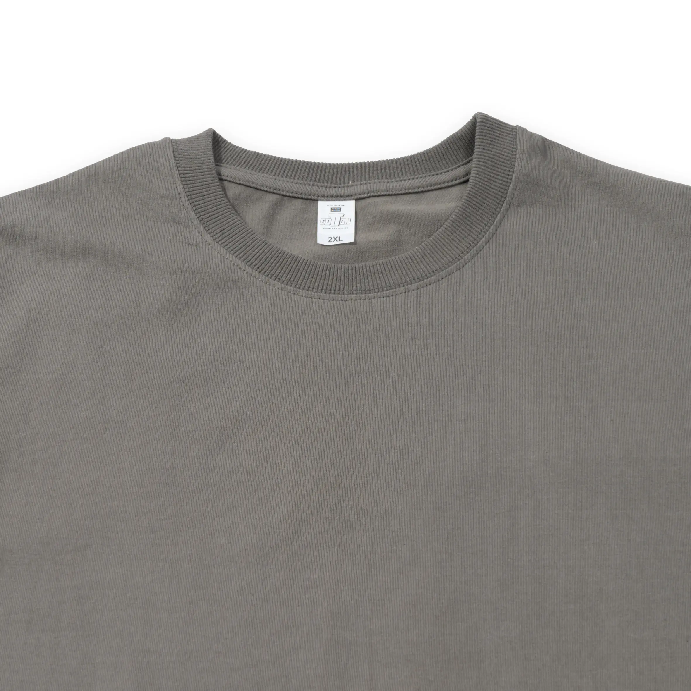 T-shirt Premium a tracolla in cotone con logo stampato personalizzato t-shirt oversize in stile softstyle
