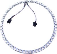 Module LED circulaire à pixels RGB pleine couleur DC5V, circuit intégré WS2812, LED SMD 5050 avec contrôleur LED Sp002e