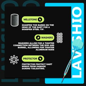 Juego de dardos de acero profesional 3 ejes de aluminio Extra 3 vuelos de dardos 23g dardos Punta de Metal dardos para deportes - Product Image 4