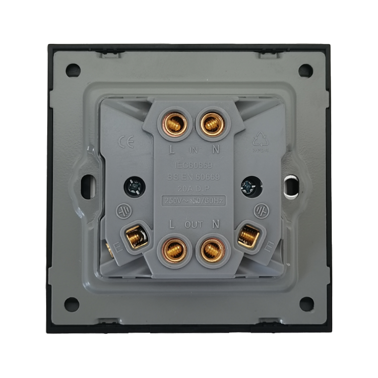 UK Standard 20A / 45A Water Heater Switch With Neon LED Indicator Double Pole Power AC Air Cooker