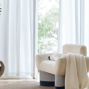 JUNPAI <span class=keywords><strong>Phantom</strong></span> <span class=keywords><strong>Wave</strong></span> Cortina Gasa que transmite luz Parasol no transparente para el hogar Hotel para sala de estar Balcón Protector solar - Product Image 3