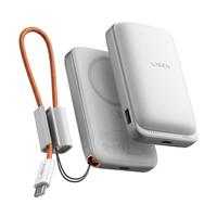 LISEN 2026 Nouveau chargeur sans fil magnétique Qi2 portable 65W Type C avec câble intégré, batterie externe à charge rapide pour les trajets quotidiens et les voyages d'affaires