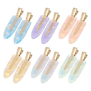 Nouvelles pinces à cheveux en acrylique couleur, sans plis, de haute qualité, sans flexion, pour le soin de la peau et le maquillage, pour filles et femmes, 6 cm - Product Image 1