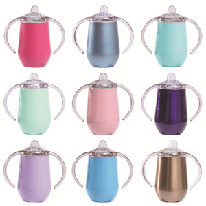 Tazza Termica Ecologica a Forma di Uovo in Acciaio Inox con Impugnatura, 10oz, Rivestimento in Polvere, per Bebè, per Bevande Calde e Fredde - Product Image 6